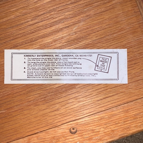 Maxfield Parrish “Waterfall” On Tile Made in the USA - Picture 4 of 4